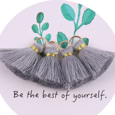 10gab 3cm Mini pušķis Daudzkrāsains kokvilnas pušķis rotaslietām DIY auskaru atslēgu piekariņš Šūšanas aizkaru apdares bārkstis aksesuāri