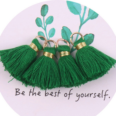 10gab 3cm Mini pušķis Daudzkrāsains kokvilnas pušķis rotaslietām DIY auskaru atslēgu piekariņš Šūšanas aizkaru apdares bārkstis aksesuāri