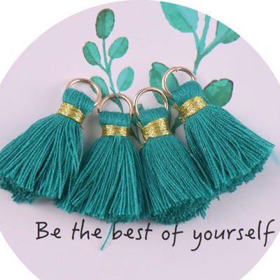 10gab 3cm Mini pušķis Daudzkrāsains kokvilnas pušķis rotaslietām DIY auskaru atslēgu piekariņš Šūšanas aizkaru apdares bārkstis aksesuāri