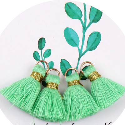 10gab 3cm Mini pušķis Daudzkrāsains kokvilnas pušķis rotaslietām DIY auskaru atslēgu piekariņš Šūšanas aizkaru apdares bārkstis aksesuāri