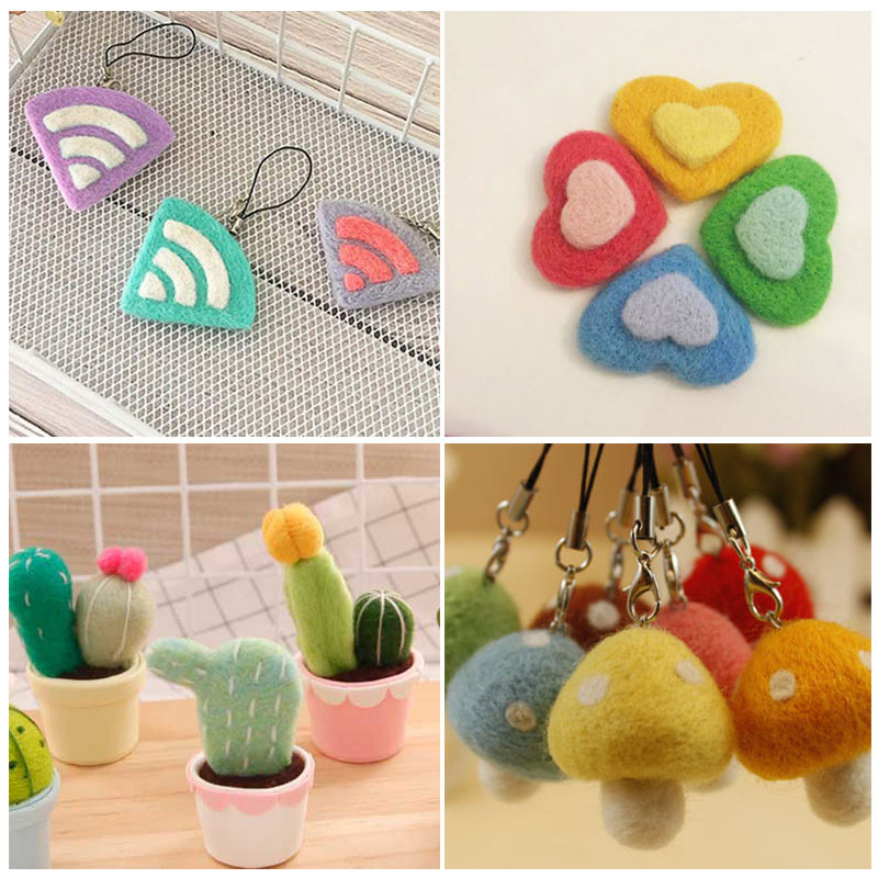 MIUSIE Vuna za filcanje od meke vune u 26 boja, meka vunena vlakna za filcanje iglom i ručno izrađene DIY lutke prikladne za žene početnice