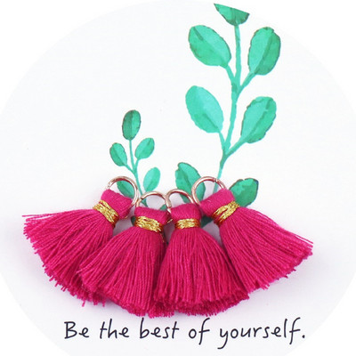 10gab 3cm Mini pušķis Daudzkrāsains kokvilnas pušķis rotaslietām DIY auskaru atslēgu piekariņš Šūšanas aizkaru apdares bārkstis aksesuāri