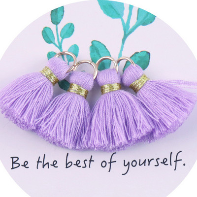 10gab 3cm Mini pušķis Daudzkrāsains kokvilnas pušķis rotaslietām DIY auskaru atslēgu piekariņš Šūšanas aizkaru apdares bārkstis aksesuāri