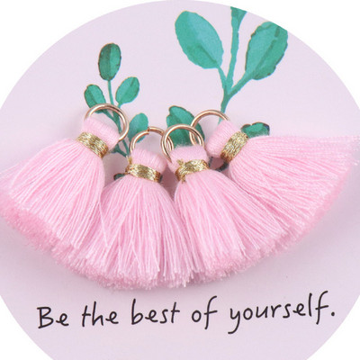 10gab 3cm Mini pušķis Daudzkrāsains kokvilnas pušķis rotaslietām DIY auskaru atslēgu piekariņš Šūšanas aizkaru apdares bārkstis aksesuāri