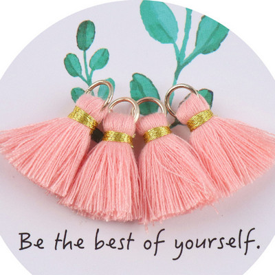 10gab 3cm Mini pušķis Daudzkrāsains kokvilnas pušķis rotaslietām DIY auskaru atslēgu piekariņš Šūšanas aizkaru apdares bārkstis aksesuāri