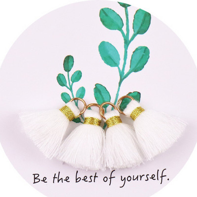 10gab 3cm Mini pušķis Daudzkrāsains kokvilnas pušķis rotaslietām DIY auskaru atslēgu piekariņš Šūšanas aizkaru apdares bārkstis aksesuāri