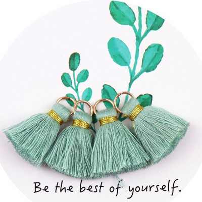 10gab 3cm Mini pušķis Daudzkrāsains kokvilnas pušķis rotaslietām DIY auskaru atslēgu piekariņš Šūšanas aizkaru apdares bārkstis aksesuāri