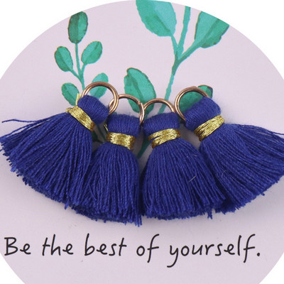 10gab 3cm Mini pušķis Daudzkrāsains kokvilnas pušķis rotaslietām DIY auskaru atslēgu piekariņš Šūšanas aizkaru apdares bārkstis aksesuāri