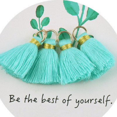 10gab 3cm Mini pušķis Daudzkrāsains kokvilnas pušķis rotaslietām DIY auskaru atslēgu piekariņš Šūšanas aizkaru apdares bārkstis aksesuāri