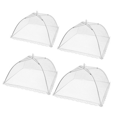 Élelmiszerhuzatok Hálós összecsukható konyhai légygátló szúnyogsátor kupola háló esernyő piknikvédő edényhuzat konyhai kiegészítők
