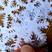 TN 100 komada Božićne pahuljice Vuneni filc Jastučići Party Bijeli netkani zakrpe Appliques Zidna naljepnica za Scrapbooking Craft Toy DIY