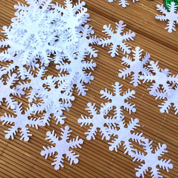 TN 100 бр. Коледна снежинка Вълнени филцови подложки Парти бели нетъкани лепенки Апликации Стикер за стена за скрапбукинг Craft Toy Направи си сам