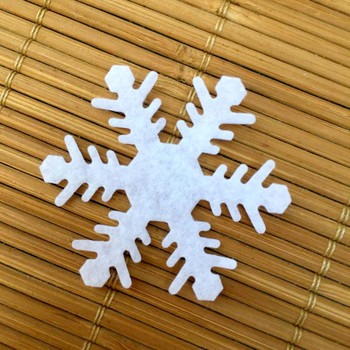 TN 100 τεμ. Χριστουγεννιάτικα μαξιλαράκια τσόχα από μαλλί χιονιού Λευκά μη υφασμένα μπαλώματα Απλικέ Αυτοκόλλητο τοίχου For Scrapbooking Craft Toy DIY