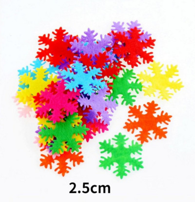 TN 100 komada Božićne pahuljice Vuneni filc Jastučići Party Bijeli netkani zakrpe Appliques Zidna naljepnica za Scrapbooking Craft Toy DIY