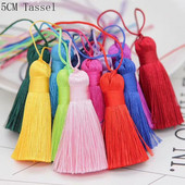 5gab 5cm zīda pušķis ar auklas cilpu Roku darbs, mīksti, eleganti pušķi Grāmatzīmju pušķi rotaslietu izgatavošanai, amatniecības piederumi.