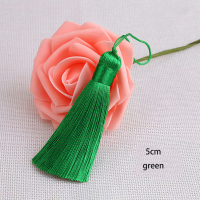 5gab 5cm zīda pušķis ar auklas cilpu Roku darbs, mīksti, eleganti pušķi Grāmatzīmju pušķi rotaslietu izgatavošanai, amatniecības piederumi.