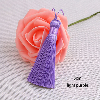 5gab 5cm zīda pušķis ar auklas cilpu Roku darbs, mīksti, eleganti pušķi Grāmatzīmju pušķi rotaslietu izgatavošanai, amatniecības piederumi.