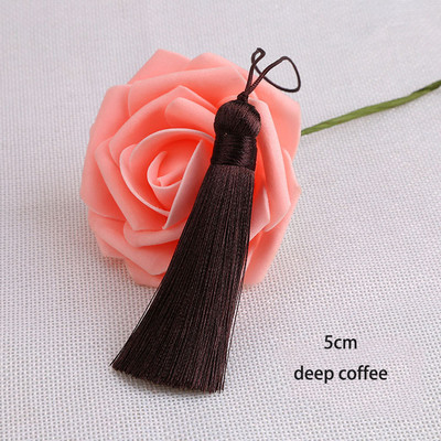 5gab 5cm zīda pušķis ar auklas cilpu Roku darbs, mīksti, eleganti pušķi Grāmatzīmju pušķi rotaslietu izgatavošanai, amatniecības piederumi.