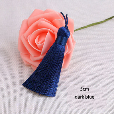 5gab 5cm zīda pušķis ar auklas cilpu Roku darbs, mīksti, eleganti pušķi Grāmatzīmju pušķi rotaslietu izgatavošanai, amatniecības piederumi.