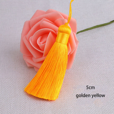 5gab 5cm zīda pušķis ar auklas cilpu Roku darbs, mīksti, eleganti pušķi Grāmatzīmju pušķi rotaslietu izgatavošanai, amatniecības piederumi.