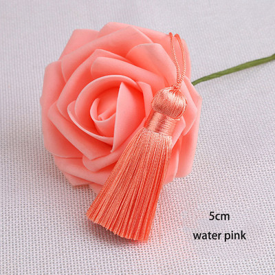 5gab 5cm zīda pušķis ar auklas cilpu Roku darbs, mīksti, eleganti pušķi Grāmatzīmju pušķi rotaslietu izgatavošanai, amatniecības piederumi.