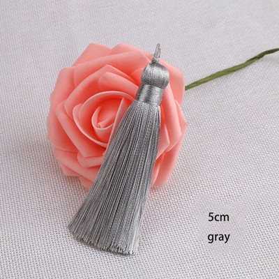 5gab 5cm zīda pušķis ar auklas cilpu Roku darbs, mīksti, eleganti pušķi Grāmatzīmju pušķi rotaslietu izgatavošanai, amatniecības piederumi.