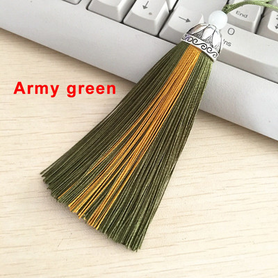 2/4 kom 11 cm dvobojne rese Svilenkasti konac za knjižne oznake rese Ručno izrađena kist šarm skupna četka za izradu nakita DIY rukotvorinski dodatak