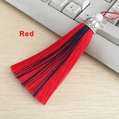 2/4 kom 11 cm dvobojne rese Svilenkasti konac za knjižne oznake rese Ručno izrađena kist šarm skupna četka za izradu nakita DIY rukotvorinski dodatak