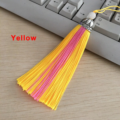 2/4 kom 11 cm dvobojne rese Svilenkasti konac za knjižne oznake rese Ručno izrađena kist šarm skupna četka za izradu nakita DIY rukotvorinski dodatak