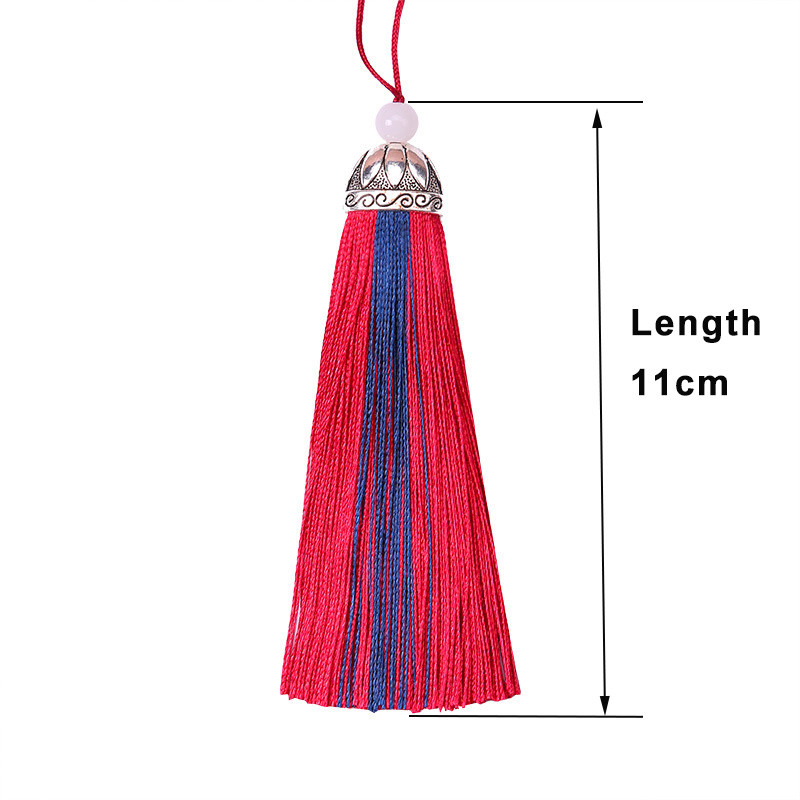 2/4 kom 11 cm dvobojne rese Svilenkasti konac za knjižne oznake rese Ručno izrađena kist šarm skupna četka za izradu nakita DIY rukotvorinski dodatak