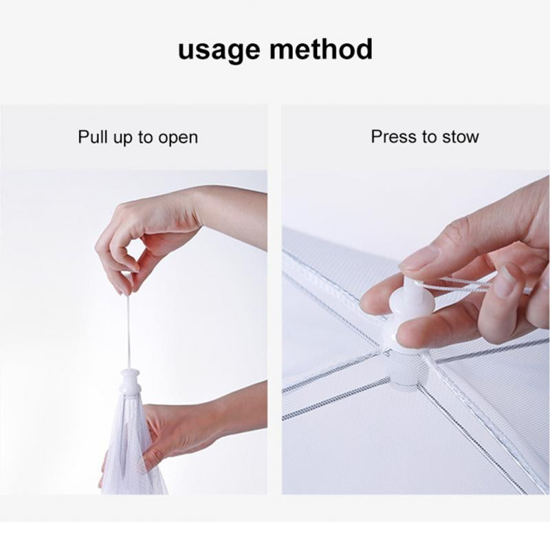 Penutup Jaring Makanan Dapat Dilipat Penutup Makanan Anti Nyamuk Penutup Kubah Buah Sayur Penutup Bersirkulasi Aksesori Dapur