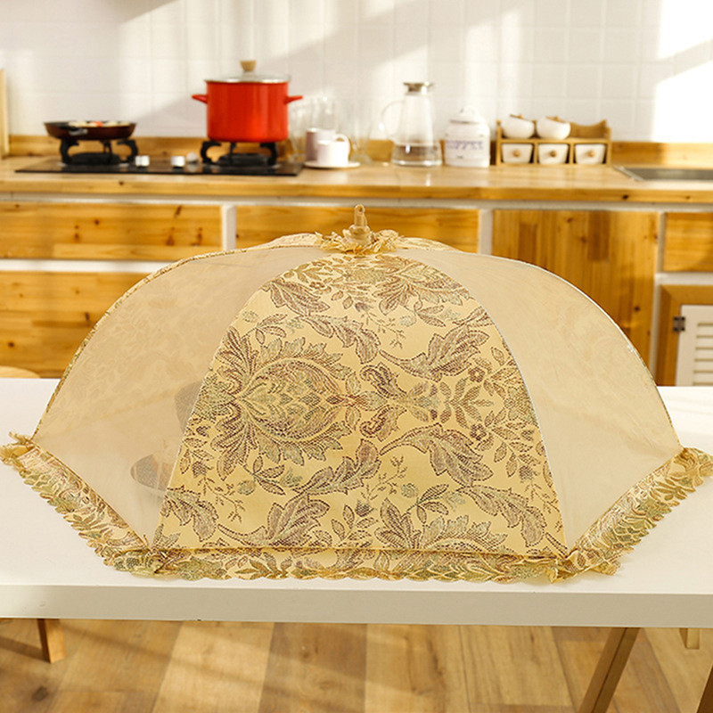 Penutup Makanan Gaya Payung Penutup Makanan Anti Nyamuk Terbang Pennutup Meja Renda Penutup Meja Besar Aksesori sīkrīks Rumah