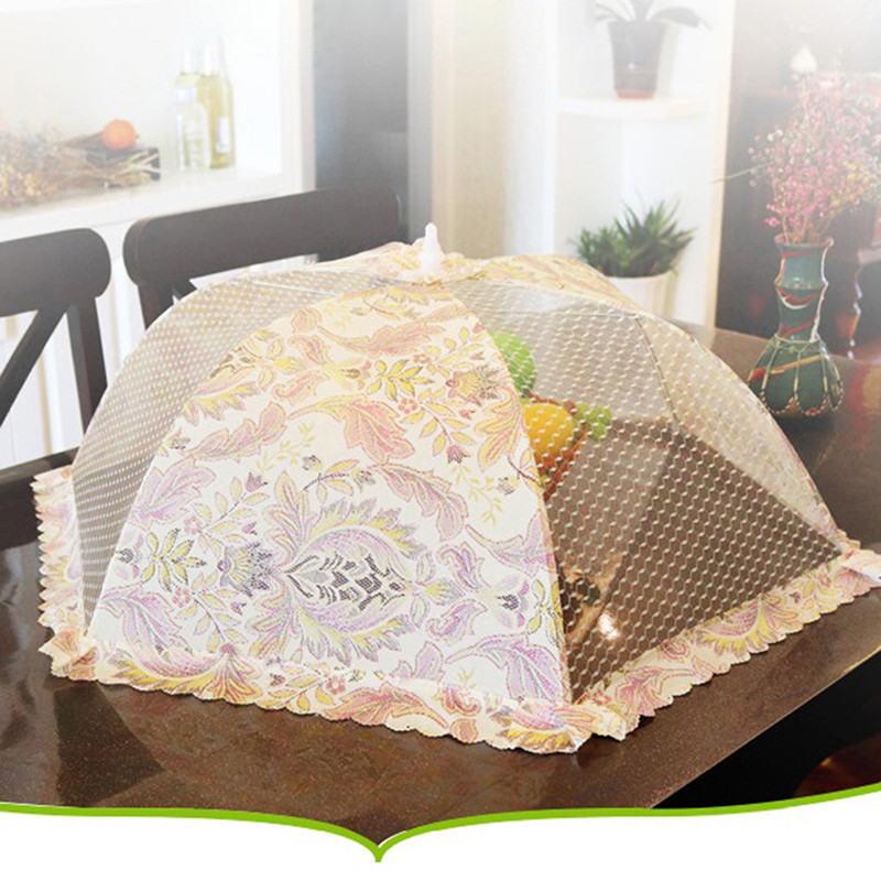 Penutup Makanan Gaya Payung Penutup Makanan Anti Nyamuk Terbang Pennutup Meja Renda Penutup Meja Besar Aksesori sīkrīks Rumah