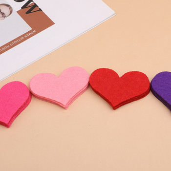 Fenrry 50Pcs Fenry υφασμάτινο φύλλο σε σχήμα καρδιάς Nonwoven ύφασμα DIY Υλικό χειροτεχνίας για ράψιμο σπιτιού διακόσμησης ρούχων