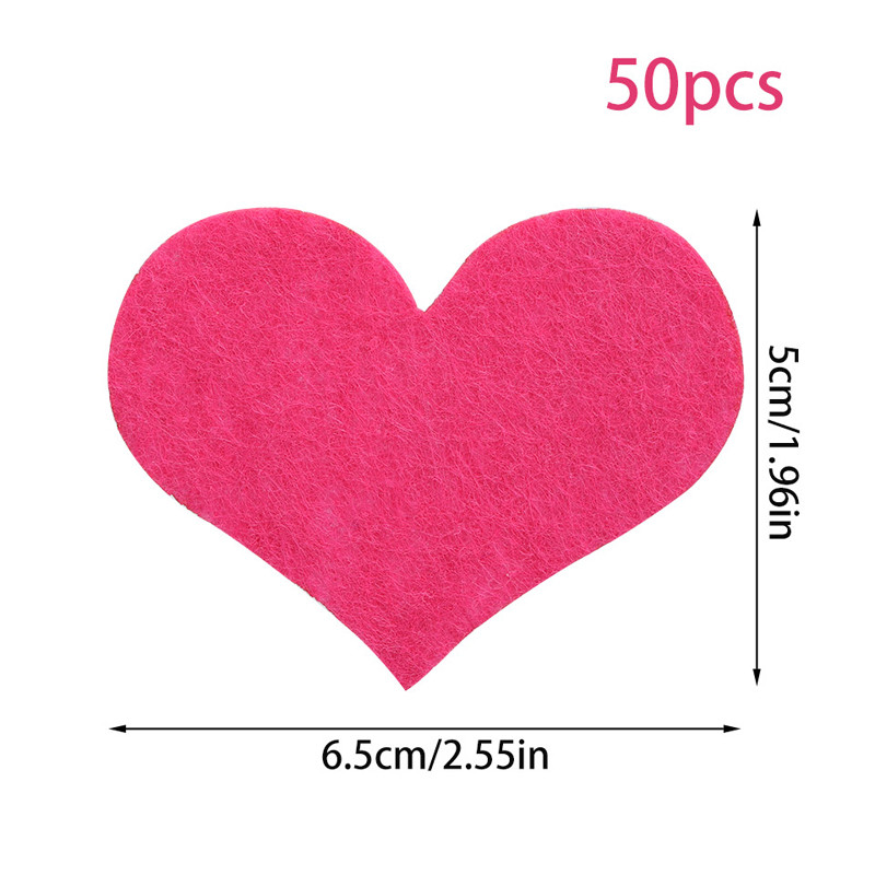 Fenrry 50Gb filca auduma loksnes sirds formas neausts audums DIY rokdarbu materiāls mājas šūšanai apģērbu dekorēšanai