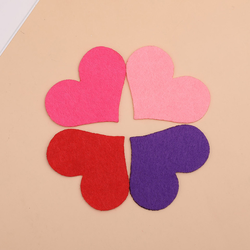 Fenrry 50Gb filca auduma loksnes sirds formas neausts audums DIY rokdarbu materiāls mājas šūšanai apģērbu dekorēšanai