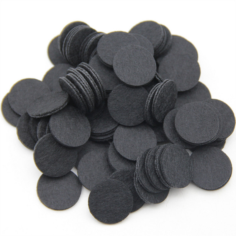 100 gab. 2,5 CM krāsaini apaļi neausti filca ielāpi Audums poliestera audums filca paliktņi DIY komplekts šūšanas rotaļlietām lelles aksesuāri