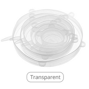 Silikoniniai tamprūs dangteliai 6 pakuotės daugkartinio naudojimo patvarūs ir besiplečiantys dangteliai Silikoniniai dangteliai šviežio maisto likučiams išlaikyti maistą šviežią