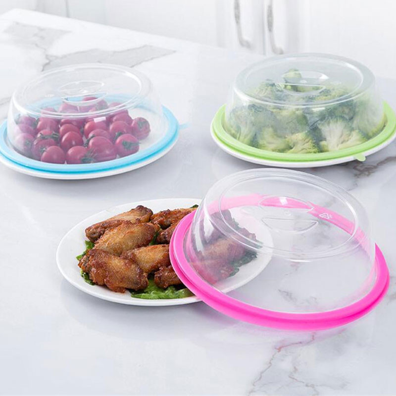 1vnt Plastikinis mikrobangų krosnelės maisto dangtelis Skaidrus dangtis Saugi ventiliacija Virtuvės įrankiai Namų priedai Virtuvės reikmenys Orkaitės indas dangtis lėkštės viryklės dangčiai