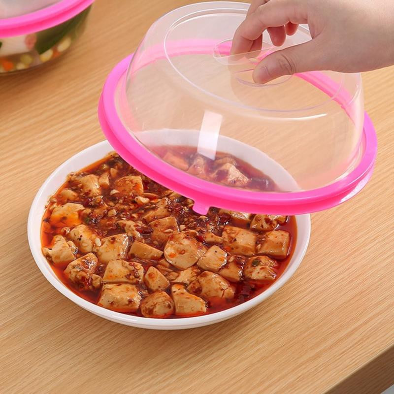 1vnt Plastikinis mikrobangų krosnelės maisto dangtelis Skaidrus dangtis Saugi ventiliacija Virtuvės įrankiai Namų priedai Virtuvės reikmenys Orkaitės indas dangtis lėkštės viryklės dangčiai