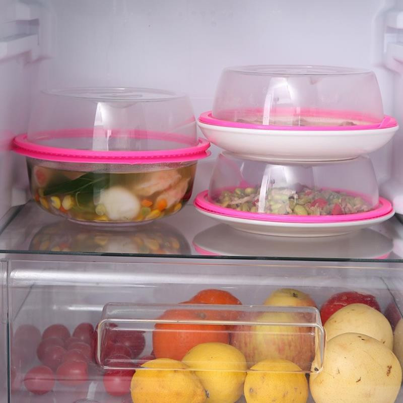 1vnt Plastikinis mikrobangų krosnelės maisto dangtelis Skaidrus dangtis Saugi ventiliacija Virtuvės įrankiai Namų priedai Virtuvės reikmenys Orkaitės indas dangtis lėkštės viryklės dangčiai