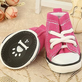 Ботуши за кучета Pet Dog Denim Canvas Dog Shoes Котешки дишащи ежедневни обувки Teddy Неплъзгащи се ботуши за малко кученце Чихуахуа