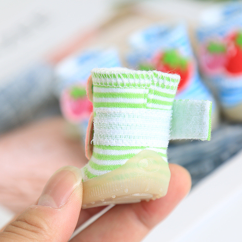 Cipele za kućne ljubimce Prugaste čizme za pse s voćem koje se ne kližu od goveđe tetive Cipele za mačke za pse Štene Cipele za kućne ljubimce Odjeća za pse Odjeća 4 KOMADA/SET