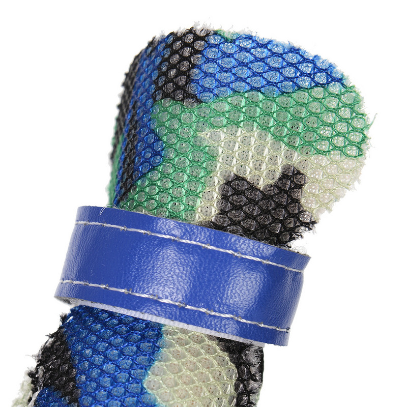 Vasaras apavi suņiem maziem un vidējiem suņiem Kaķu sieta elpojoša maskēšanās Neslīdoša, regulējama mājdzīvnieku zābaki kucēnu čivavas kedas