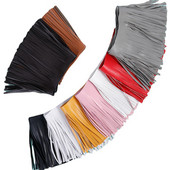 1-meetrine kahepoolne Pu-nahast seemisnahast tutt, äärega pitslint käekottide jaoks, riided, kleidid, kaunistused, õmbluskoti tarvikud.