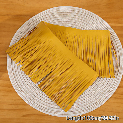 1-meetrine kahepoolne Pu-nahast seemisnahast tutt, äärega pitslint käekottide jaoks, riided, kleidid, kaunistused, õmbluskoti tarvikud.