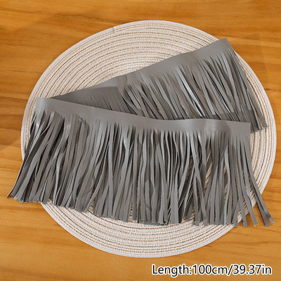 1-meetrine kahepoolne Pu-nahast seemisnahast tutt, äärega pitslint käekottide jaoks, riided, kleidid, kaunistused, õmbluskoti tarvikud.