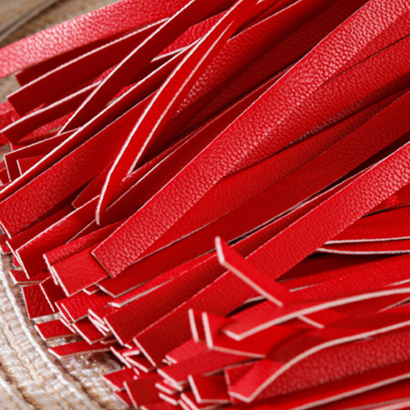 1-meetrine kahepoolne Pu-nahast seemisnahast tutt, äärega pitslint käekottide jaoks, riided, kleidid, kaunistused, õmbluskoti tarvikud.