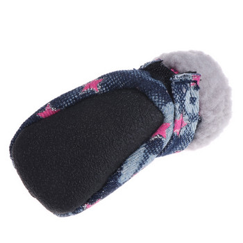 Let\'s Pet Pet Shoes Dogs Puppy Boots Denim Warm Snow Winter Lovely Anti-slip Zipper Casual