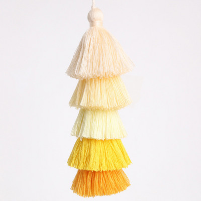 1 gab. 12,5 cm piecu slāņu pušķi zīda bārkstis sprādzieni Ziedu pušķis apdares pušķi rotaslietas atslēgu piekariņu mobilā tālruņa siksnām